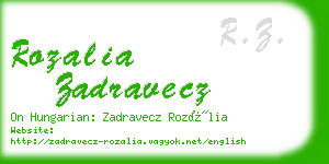 rozalia zadravecz business card